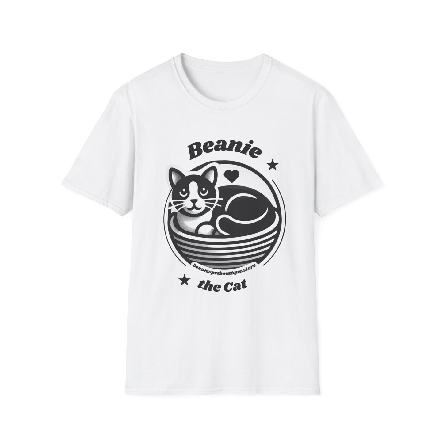 Beanie the Cat Official Logo - Unisex Softstyle T-Shirt