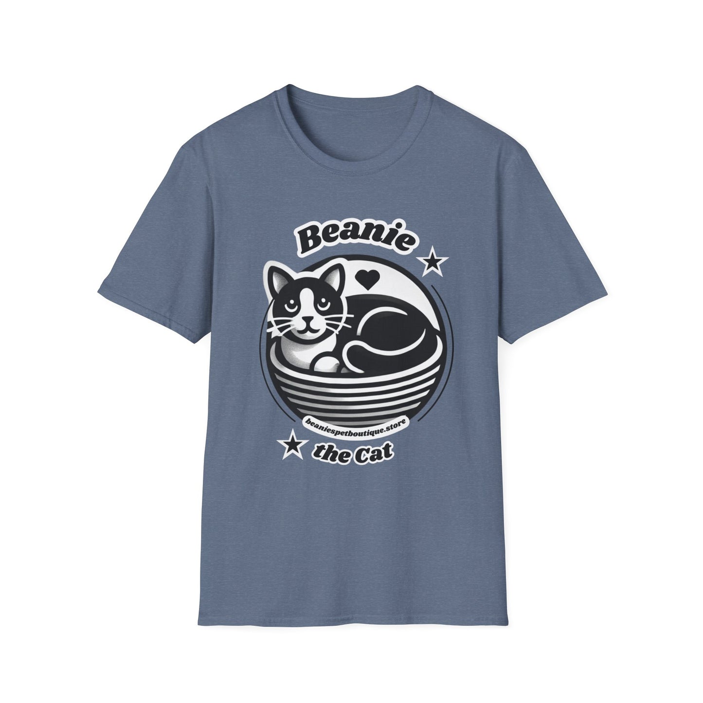 Beanie the Cat Official Logo - Unisex Softstyle T-Shirt