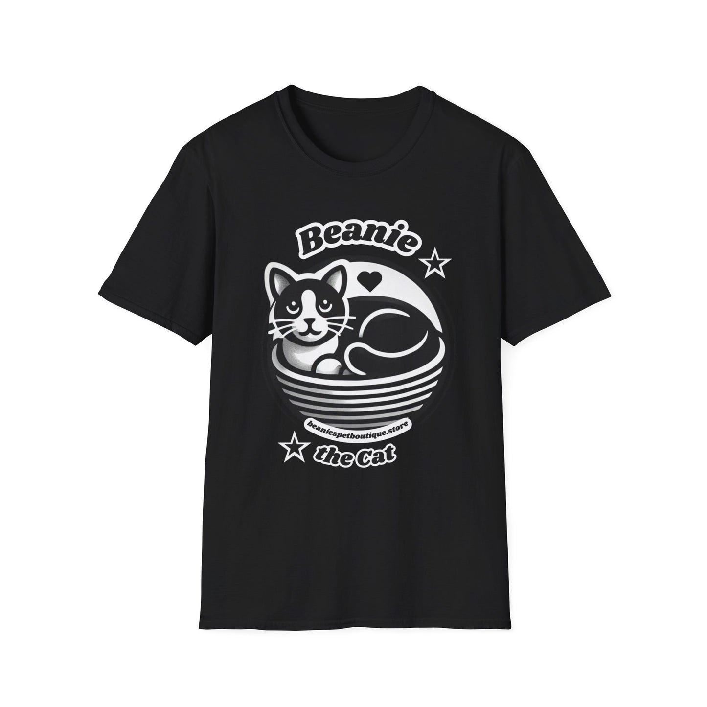 Beanie the Cat Official Logo - Unisex Softstyle T-Shirt