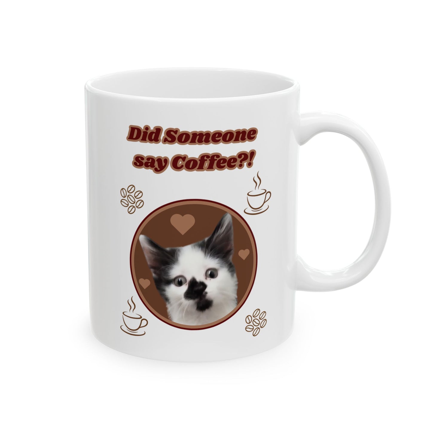 Ceramic Mug for Coffee Lovers – Beanie Loves Coffee - Perfect Gift for Cat Lovers & Coffee Enthusiasts