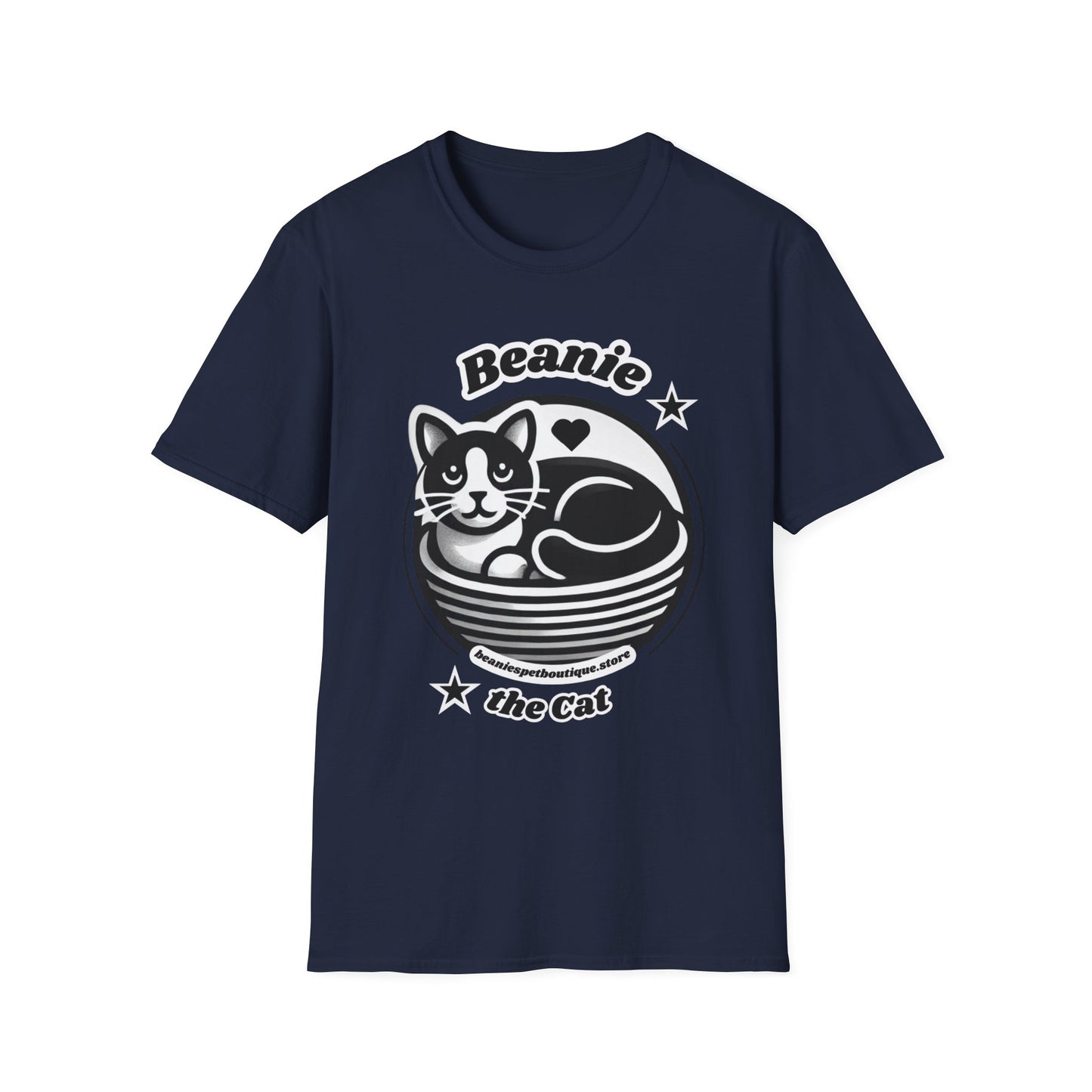 Beanie the Cat Official Logo - Unisex Softstyle T-Shirt