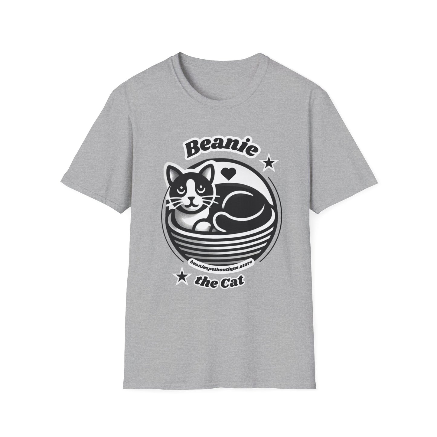 Beanie the Cat Official Logo - Unisex Softstyle T-Shirt