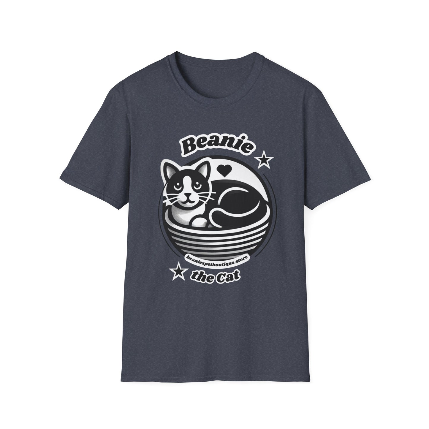 Beanie the Cat Official Logo - Unisex Softstyle T-Shirt