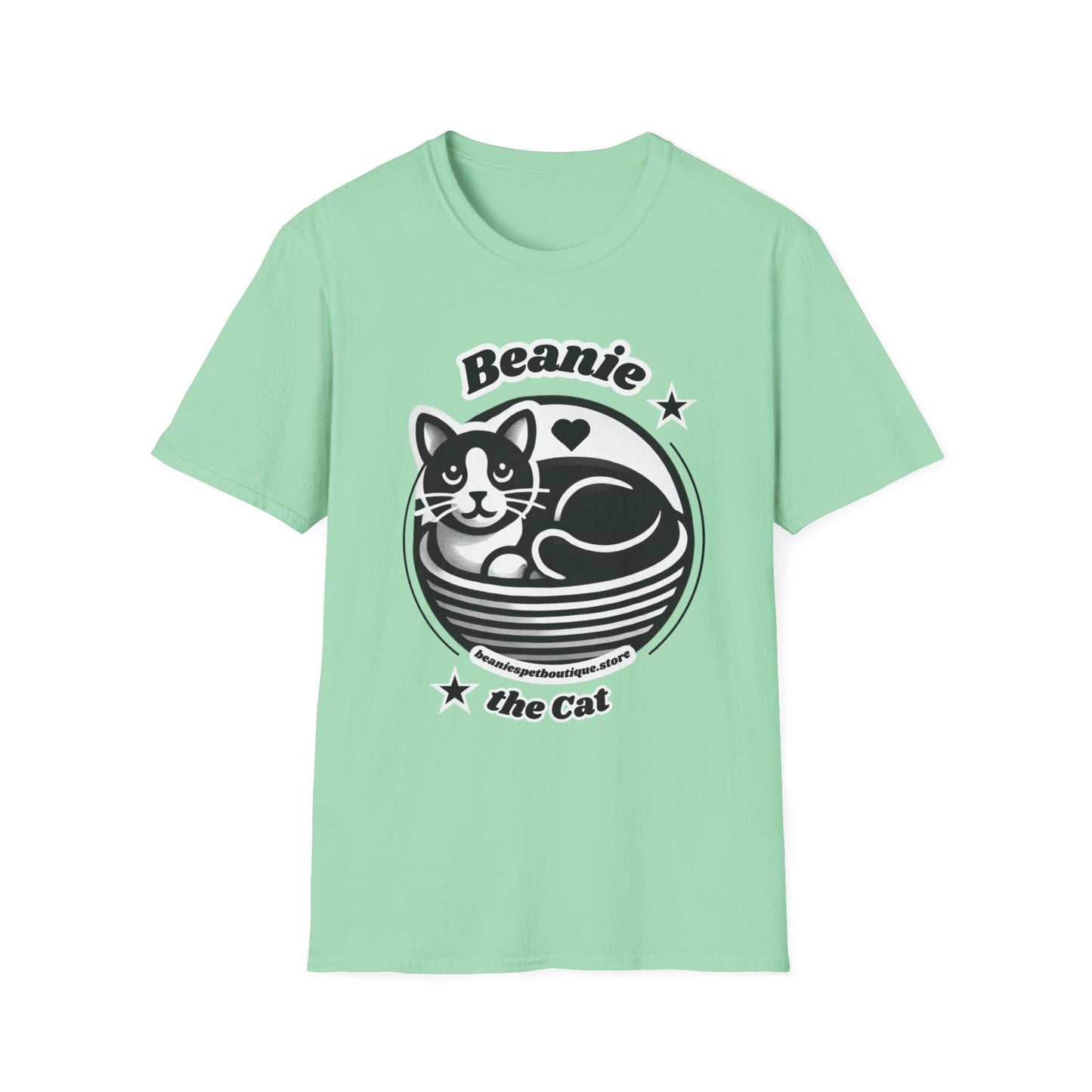 Beanie the Cat Official Logo - Unisex Softstyle T-Shirt