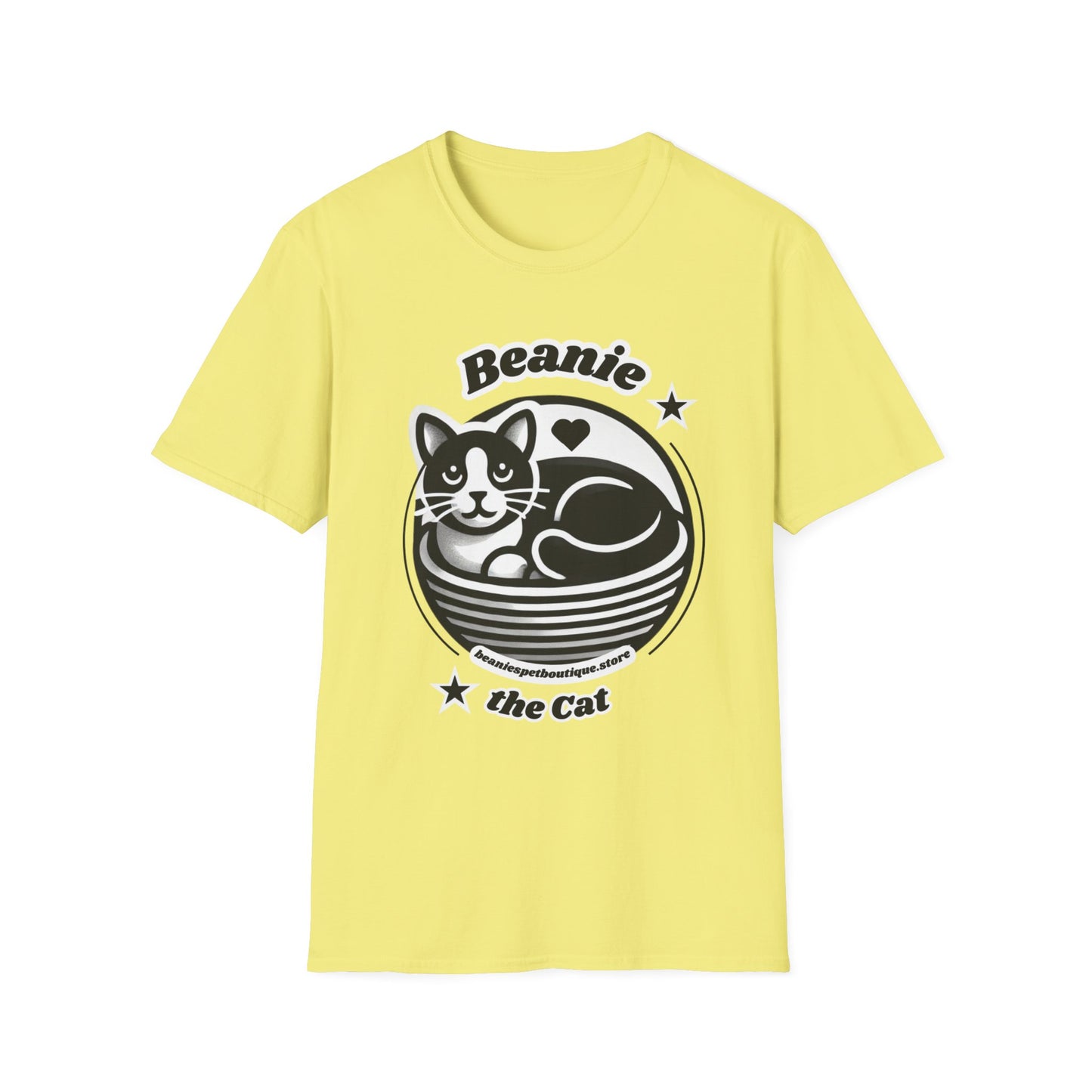 Beanie the Cat Official Logo - Unisex Softstyle T-Shirt