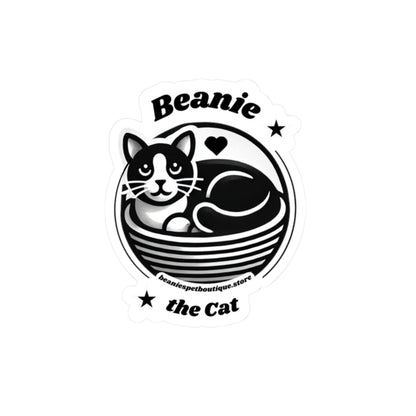 Stickers - Beanie the Cat Official Logo - Design for Cat Lovers