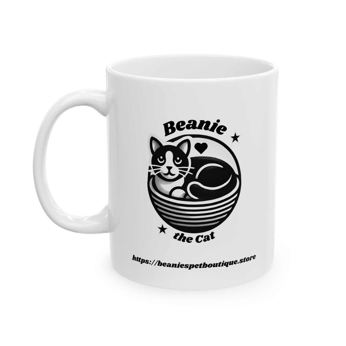 Ceramic Mug for Tea Drinkers - Beanie Loves Tea - Perfect Gift for Cat Lovers & Tea Enthusiasts