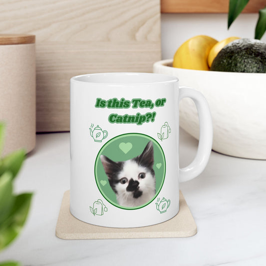 Ceramic Mug for Tea Drinkers - Beanie Loves Tea - Perfect Gift for Cat Lovers & Tea Enthusiasts