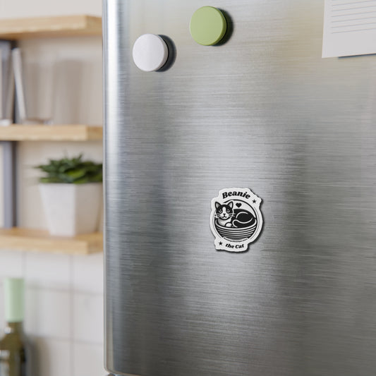 Fridge Magnets - Beanie the Cat Store Logo - Cute Pet Decor for Cat Lovers