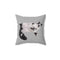 Polyester Square Pillow - 2-sided, Beanie Picture and Beanie Logo -  Perfect for Cat Lovers